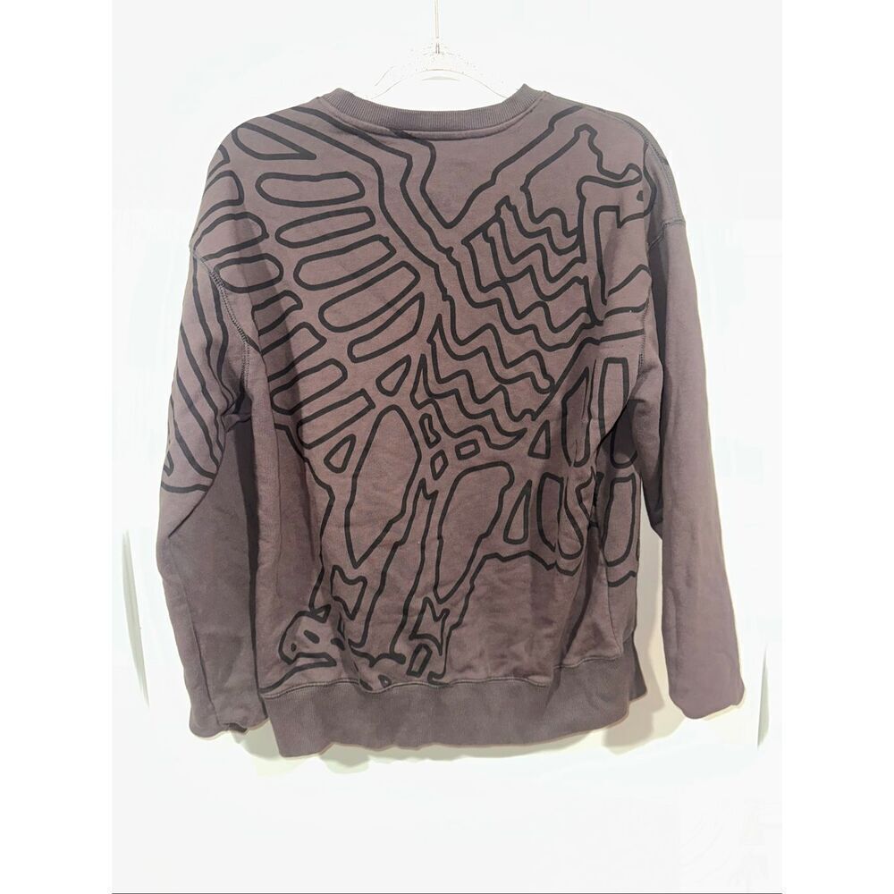 Boy London Brown Scribble Unisex Crewneck Sweatshirt Small - Picture 5 of 5